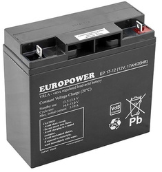 EUROPOWER EP sorozatú 12V 17Ah AGM akkumulátor, 6-9 éves élettartammal