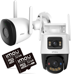 IMOU BULLET 2C 4MP and Cruiser Dual 10MP (5MP + 5MP) IP camera set of 2