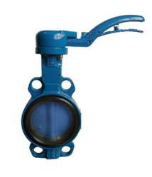 Valvola a farfalla flangiata PN16 DN50 GGG40 disco in ghisa duttile guarnizione in EPDM leva manuale serie SYLAX