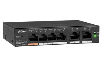 Switch Dahua CS4006-4ET-60 - 6 portos switch PoE Ethernet 60W