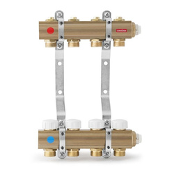 Manifold ONNLINE per riscaldamento a pavimento con valvole di regolazione e attuatore filettatura M30 - 11 circuiti