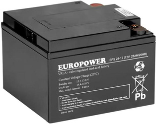 AGM baterie EUROPOWER EPS 12V 28Ah s životností 8-12 let