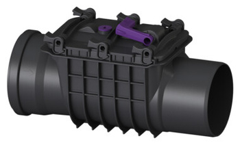 STAUFIX BASIC check valve DN150 d160 TYPE-2 two mechanical flaps rodent protection 1 steel flap