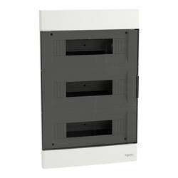 Unterputz-Gehäuse, Easy9 EU IP40 EZ9EU-3-12-PT-T transparent 3 Reihen 12 Module/Reihe