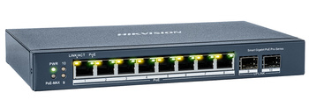 DS-3E1510P-SI - switch PoE 8 porturi + 2 SFP-uri
