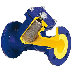 Filtro a flangia diagonale figura 821 DN65 PN16 con inserto magnetico maglia 0,63mm 100 mesh/cm2 design C64