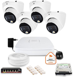 Dahua IP felügyeleti 4 db 6Mpx-es dome kamera 1TB meghajtóval
