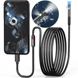 Caméra d'inspection endoscopique duo avec deux caméras WiFi 2M 7LED 2xFHD pour iPhone