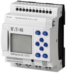 Řídicí modul EASY-E4-DC-12TC1 z řady EasyE4 pro průmyslovou automatizaci