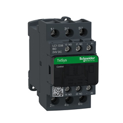 Contactor de putere TeSys D AC3 38A 3P 1NO 1NC bobină 24VDC terminale cutie