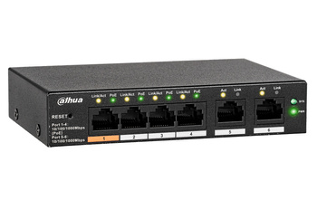 Switch Dahua CS4006-4GT-60 6portový 4x PoE 2x uplink 60W cloud managed
