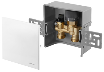 Unibox E RTL Rücklauftemperaturbegrenzer mit integriertem Thermostat, Kunststoffabdeckung, weiß