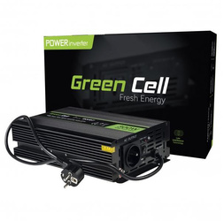 Green Cell inverter feszültség átalakító 12V 230V-ra 300W/600W tiszta szinusz hullám INV07