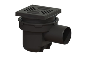Canalina con arresto liquido leggero, sifone e protezione antiallagamento DN100