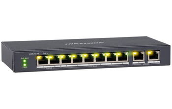 DS-3E1310HP-EI - switch PoE 8 porturi + 2 RJ45