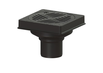 Canalina in plastica ECOGUSS_SYSTEM100 DN100 d110 con uscita verticale senza sifone Canalina quadrata in plastica KL.B125 12,5T
