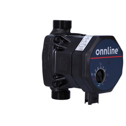 Pompă de circulație electronică ONNLINE EQC-M 15-6/130, cu racord filetat de 1 inch, 3 moduri de funcționare, complet plug-in